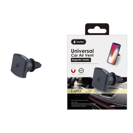 ONE PLUS E4893 UNIVERSAL CAR AIR VENT MAGNETIC HOLDER 360º BLACK ( 2500512 ) ONE PLUS E4893 UNIVERSAL CAR AIR VENT MAGNETIC HOLDER 360º BLACK ( 2500512 )